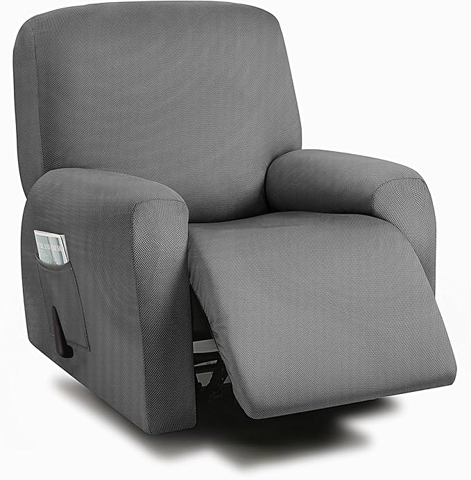 ULTICOR 4-Piece, 1 Seat Recliner Cover, Yarn Dyed Reclining Chair Covers