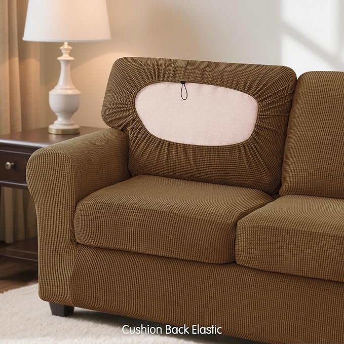 SUBRTEX 5 Pieces Stretch Sofa Slipcover Sets Couch Cover Sets Backrest Cushion