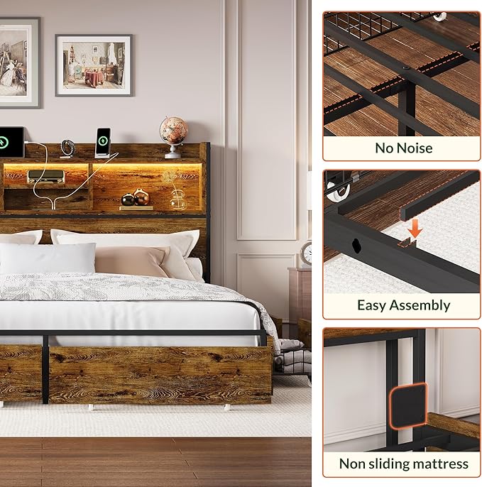 LARMACE King Size Bed Frame