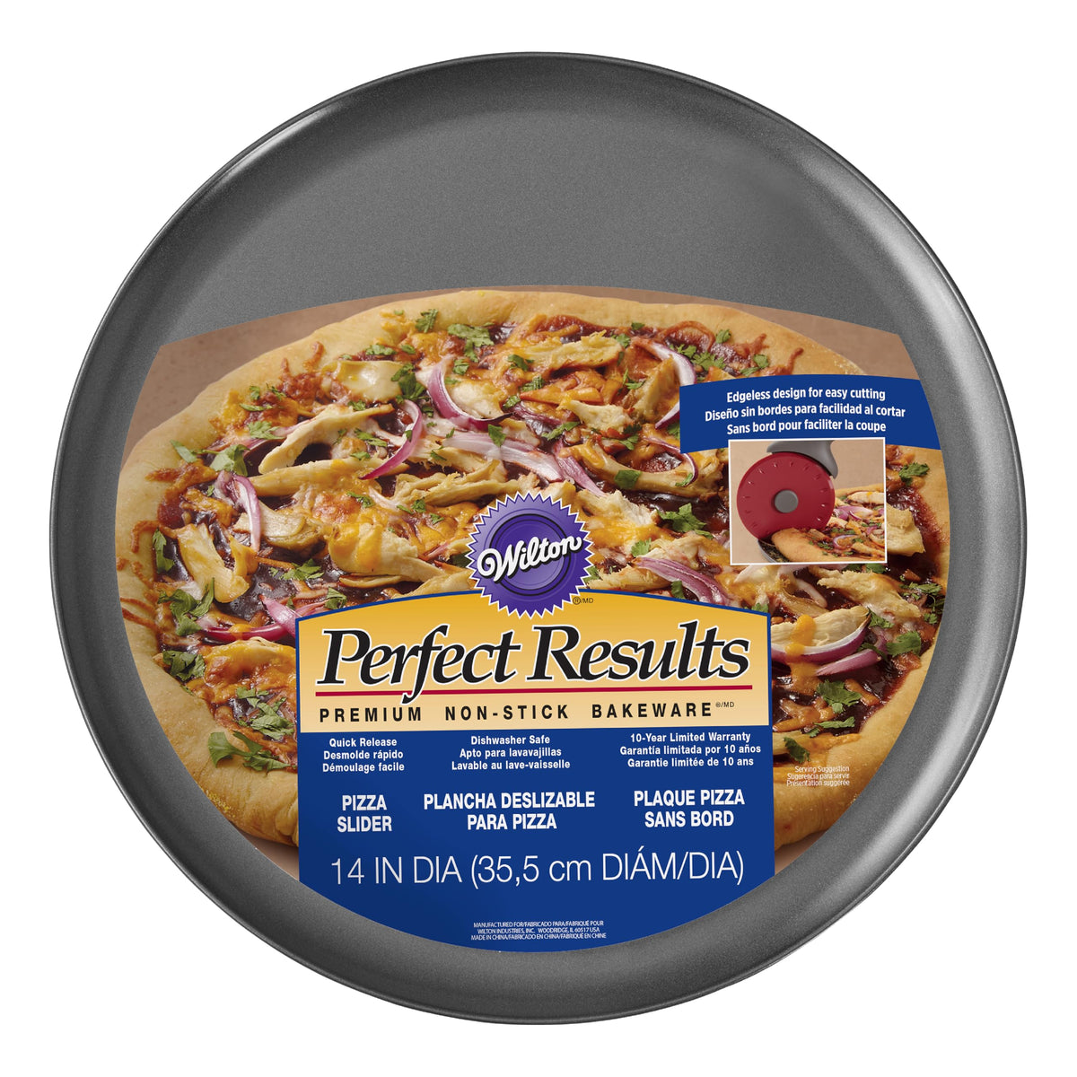 Wilton Perfect Results Premium Non-Stick Pizza Pan, 14 Inch