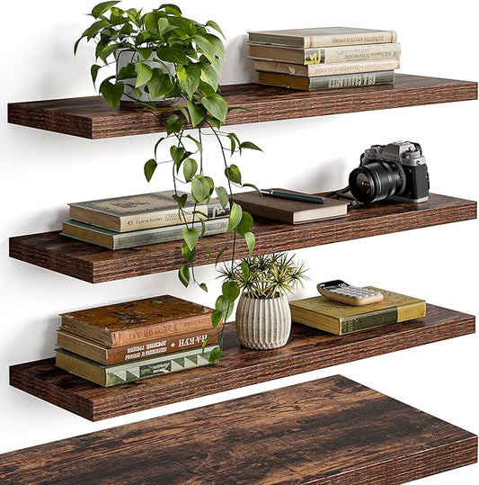 YUFLINX 23’’Rustic Brown Floating Shelves
