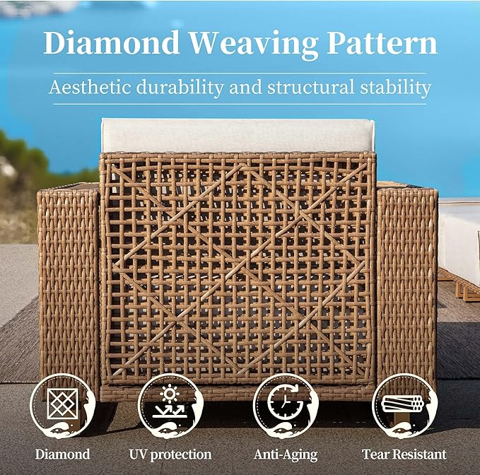 SUNSHINE VALLEY 4 Pieces Patio Furniture Set