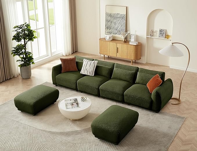 U Shaped Cloud Sectional, Convertible L Shaped Couch
