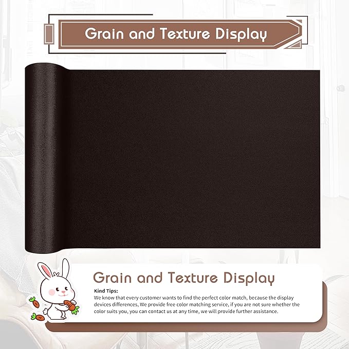 KING MOUNTAIN Leather Repair Patch, 12 x 60 Inches Self-Adhesive Repair Tape