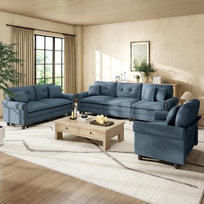 HERA'S HOUSE 3 Pieces Modular Sectional Sofa Sets, Oversized Couch Set