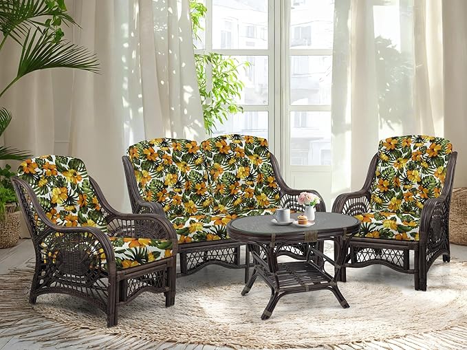 Malibu Lounge Loveseat Sofa Natural Rattan Wicker Handmade Design