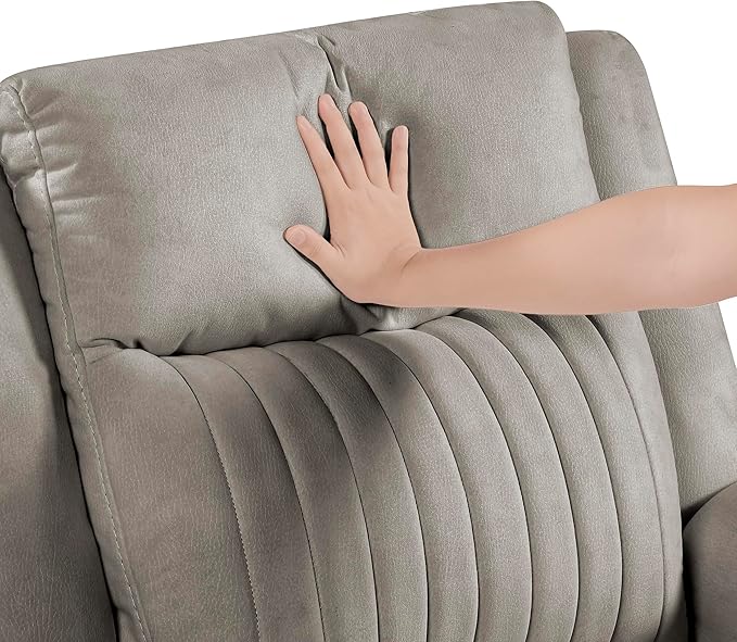 Lexicon Manual Recliner Chair, Polished Microfiber Reclining Sofa Chair