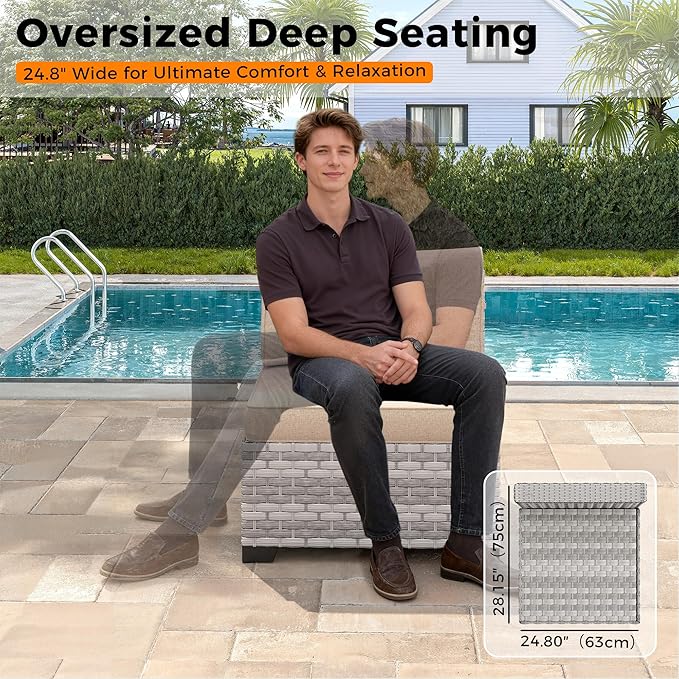 8-Seat Outdoor Wicker Patio Furniture Set