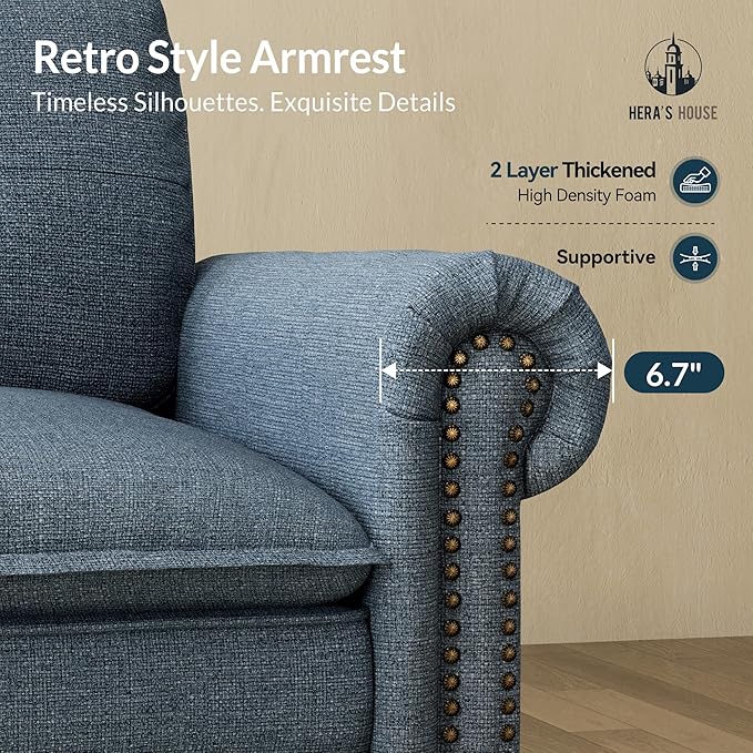 HERA'S HOUSE Mid-Century Modern Couch, Oversized Sectional Couch