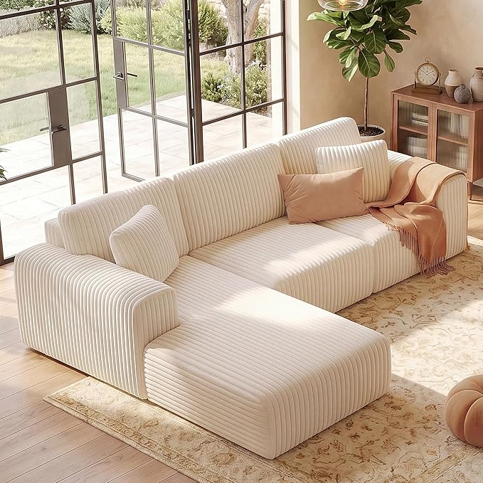GRUSIGN 107'' Cloud Sectional Boneless Couches