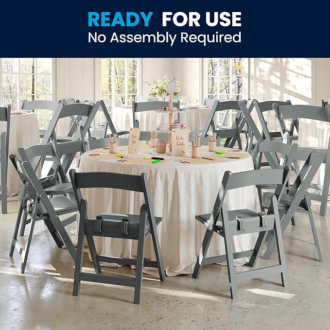 Flash Furniture Hercules Set of 10 Kids Gray Resin Folding Chair