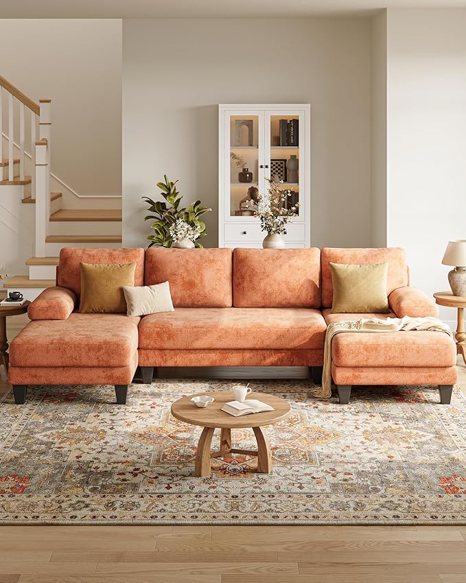 U-Shaped Sectional Couches for Living Room | 112 Inch Modern Sectional Couch |