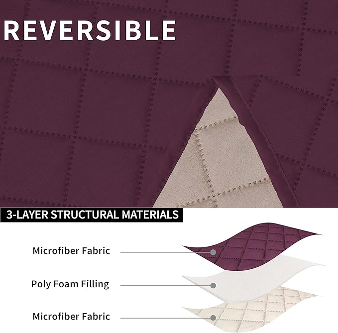 Easy-Going Oversized Loveseat Recliner Cover, Reversible Couch Cover
