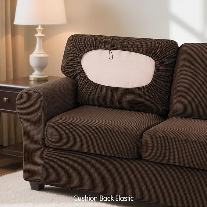 SUBRTEX 3 Pieces Stretch Sofa Slipcover Sets Couch Cover Sets Backrest Cushion