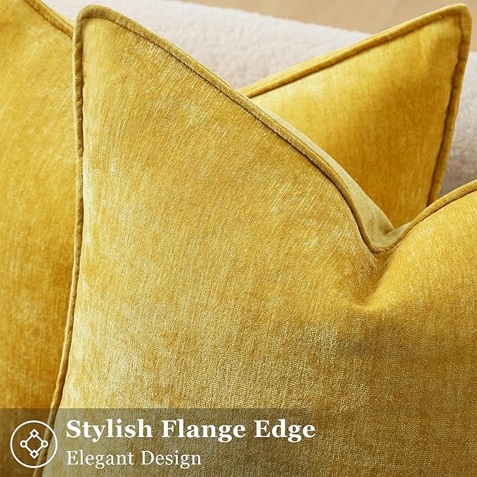 decorUhome Summer Couch Euro Sham Throw Pillow Covers 26x26 Set of 2,