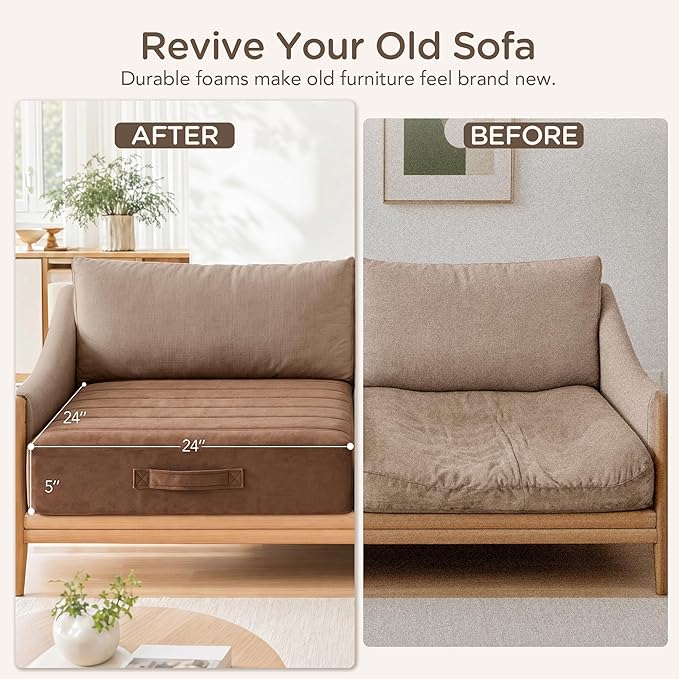Codi Thick Replacement Couch Cushions, Upholstery Foam