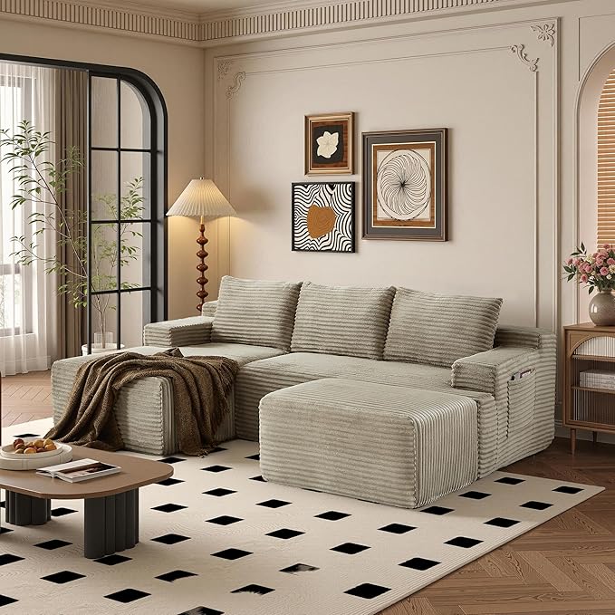 96" Sectional Couches for Living Room Cloud Couch Sofa
