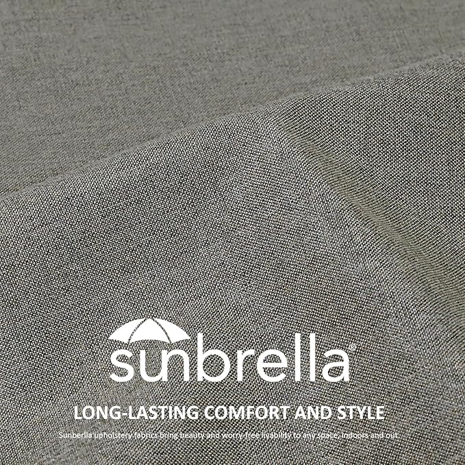 Unimatta Sunbrella Outdoor High Back Chair Cushion Seat Pads, 44 x 21 Inch