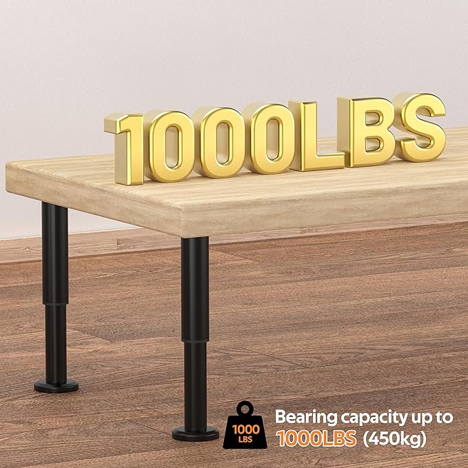 Wlrrcwdttc 4 Pcs Metal Adjustable Furniture Legs 4.72-7.87 inch, Adjustable