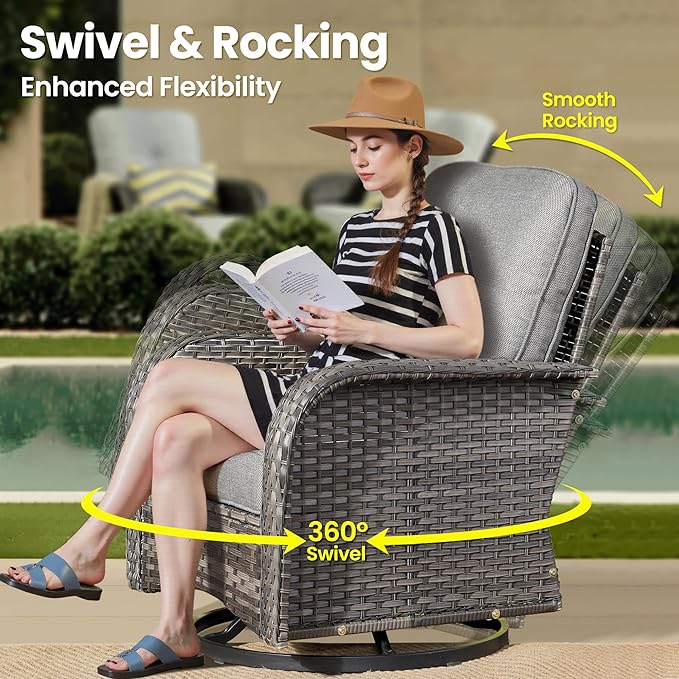 ovios 5-Piece Patio Furniture Set, Outdoor Wicker Sofa