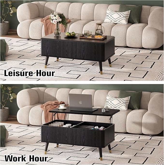 SULIVES Lift Top Coffee Table