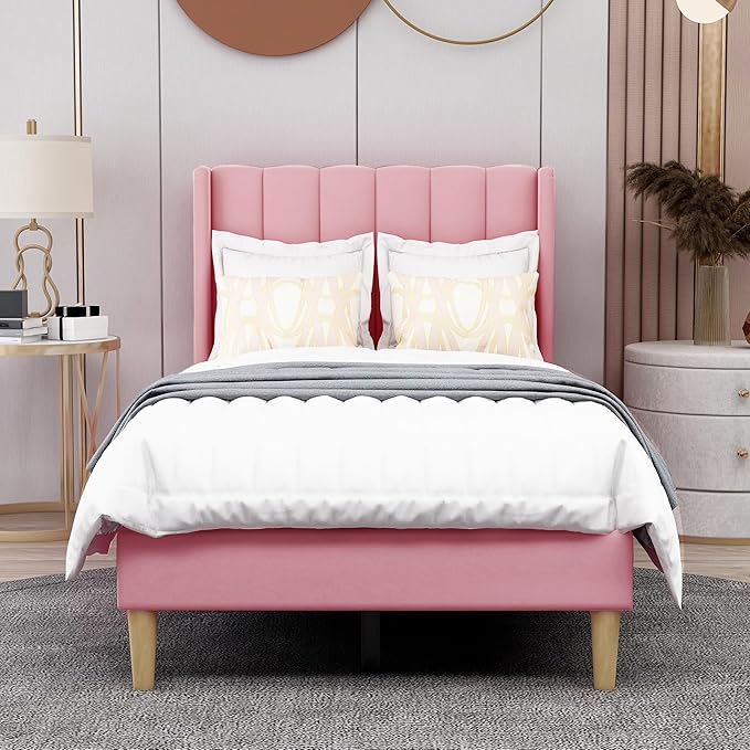 AGARTT Upholstered Platform Bed Frame Twin Size