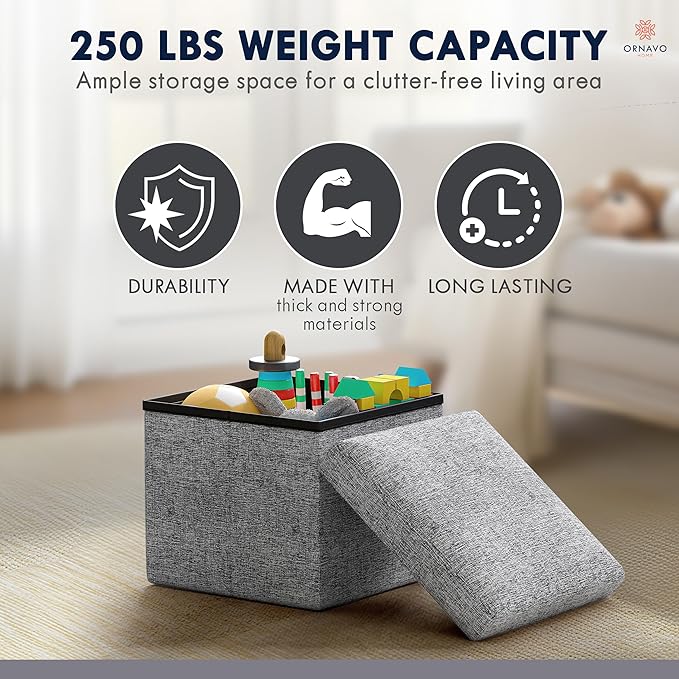 Ornavo Home Small Storage Ottoman,
