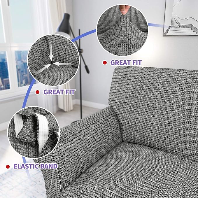 ZNSAYOTX 4 Piece Sofa Covers for Living Room Anti Slip Stretch Couch Covers for