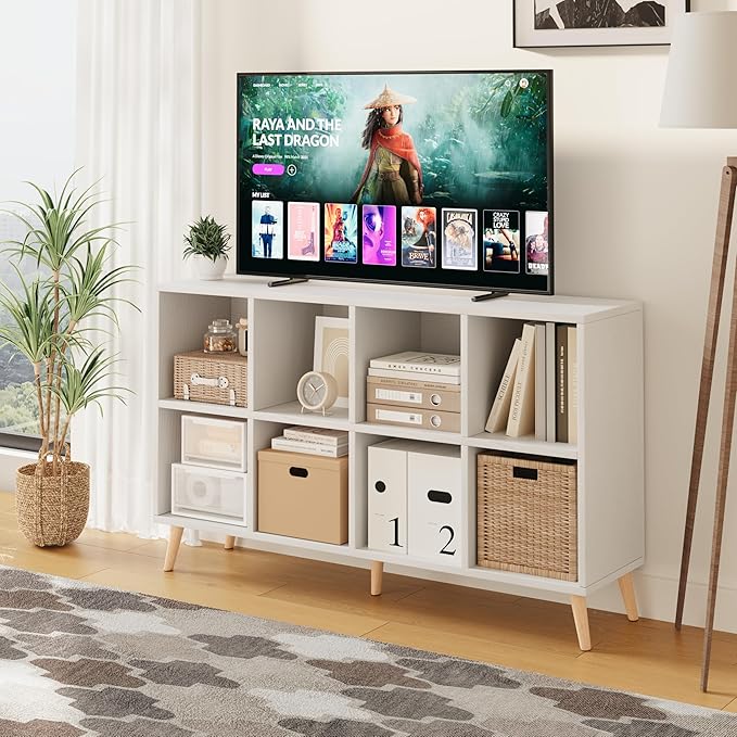 8-Cube Bookshelf 2 Tier Modern Bookcase
