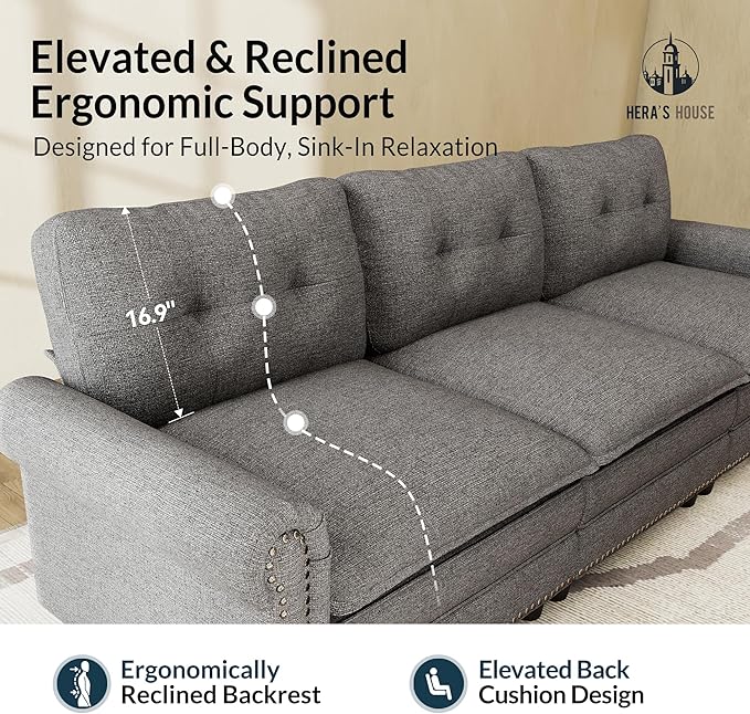 HERA'S HOUSE 3 Pieces Modular Sectional Sofa Sets, Oversized Couch Set