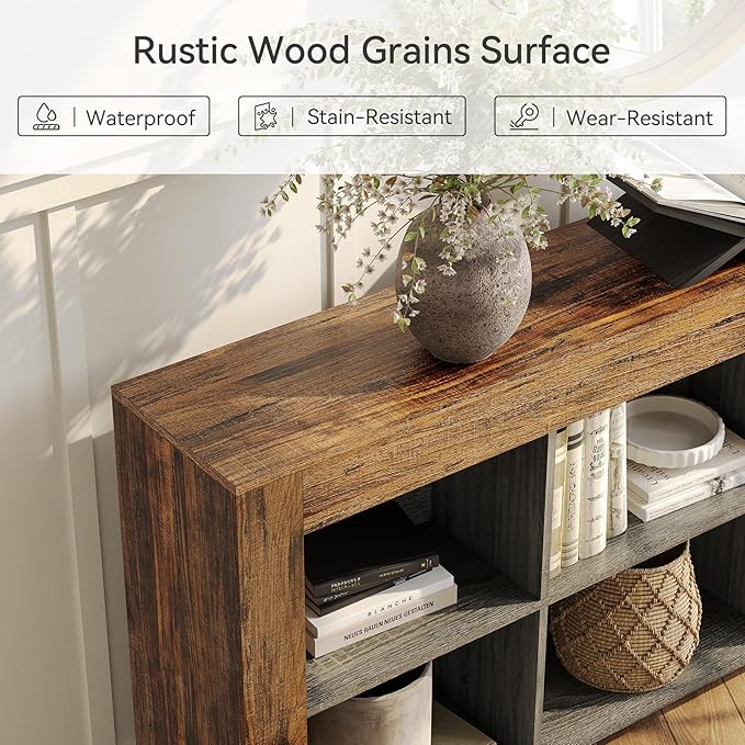 LITTLE TREE TV Stand with Storage, 63-Inch Entertainment Center with Shelves