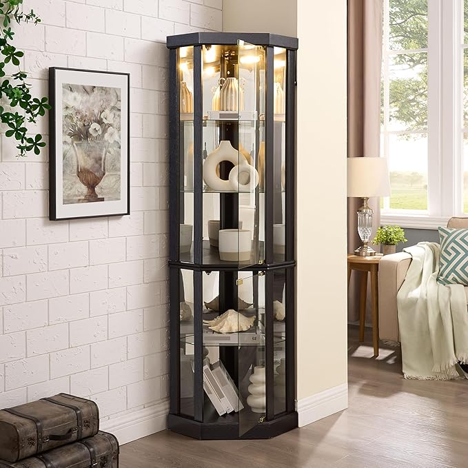 Glass Corner Display Cabinet