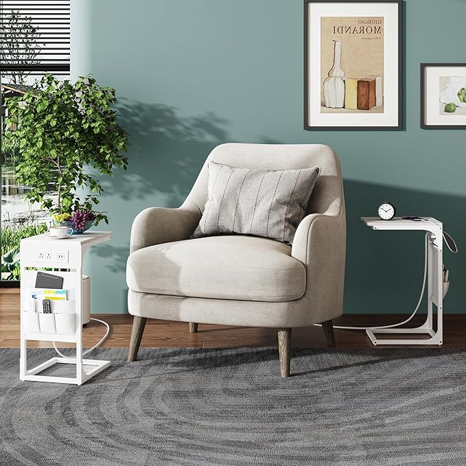 TUTOTAK C Shaped End Table