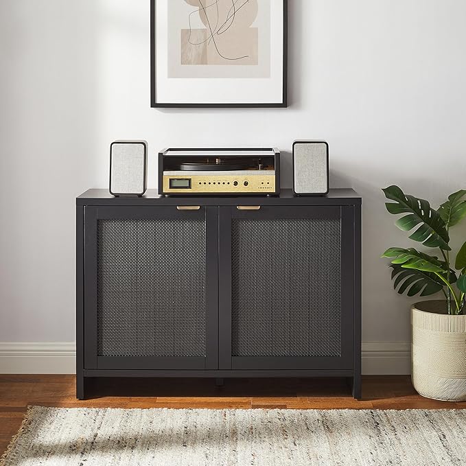 Crosley Furniture Kenji Media Console, Record Player Stand