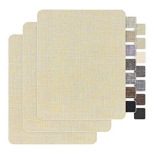 BESEZX Linen Fabric Repair Patch，3 PCS 9 * 11 Inch Self-Adhesive Couch Fabric