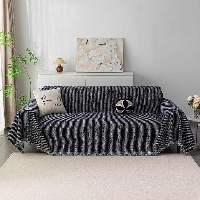MYSKY HOME Loveseat Cover Navy Couch Cover Sectional Couch Covers