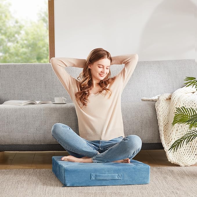 Codi Floor Cushions for Adults, Large Meditation Pillows