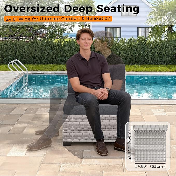 10-Seat Modern Patio Furniture Set