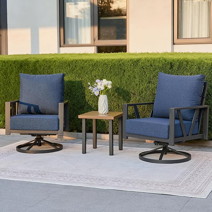 Outdoor Patio Swivel Rocking Chairs Set, Patio Porch Furniture