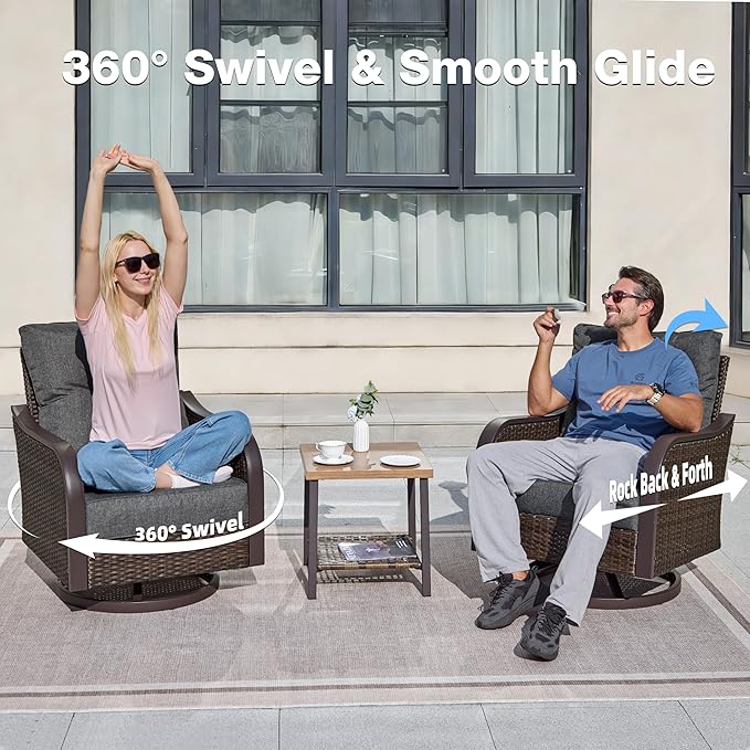 Outdoor Swivel Rocker Chairs, Wicker Swivel Rocking Chairs