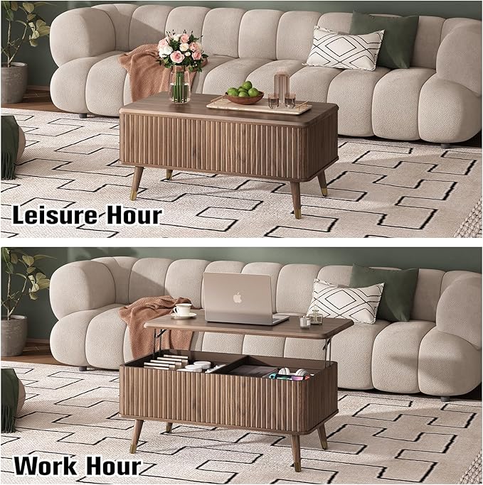 SULIVES Lift Top Coffee Table