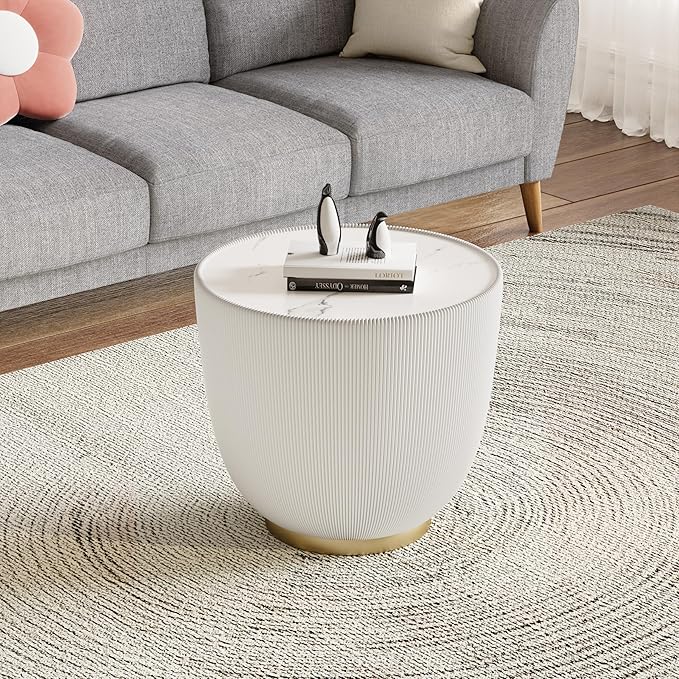 SSLine Bowl-Shape Coffee Table Set of 2 Modern Sintered Stone Top Nesting