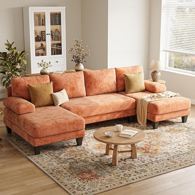 U-Shaped Sectional Couches for Living Room | 112 Inch Modern Sectional Couch |