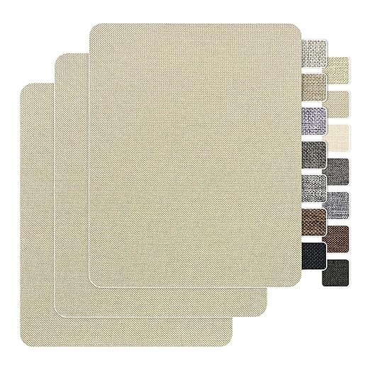 BESEZX Linen Fabric Repair Patch，3 PCS 9 * 11 Inch Self-Adhesive Couch Fabric