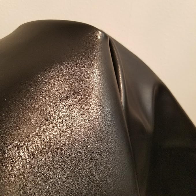 NAT Leathers | Black Soft Faux Vegan Leather PU | 1 Yard Cut by The Yard |